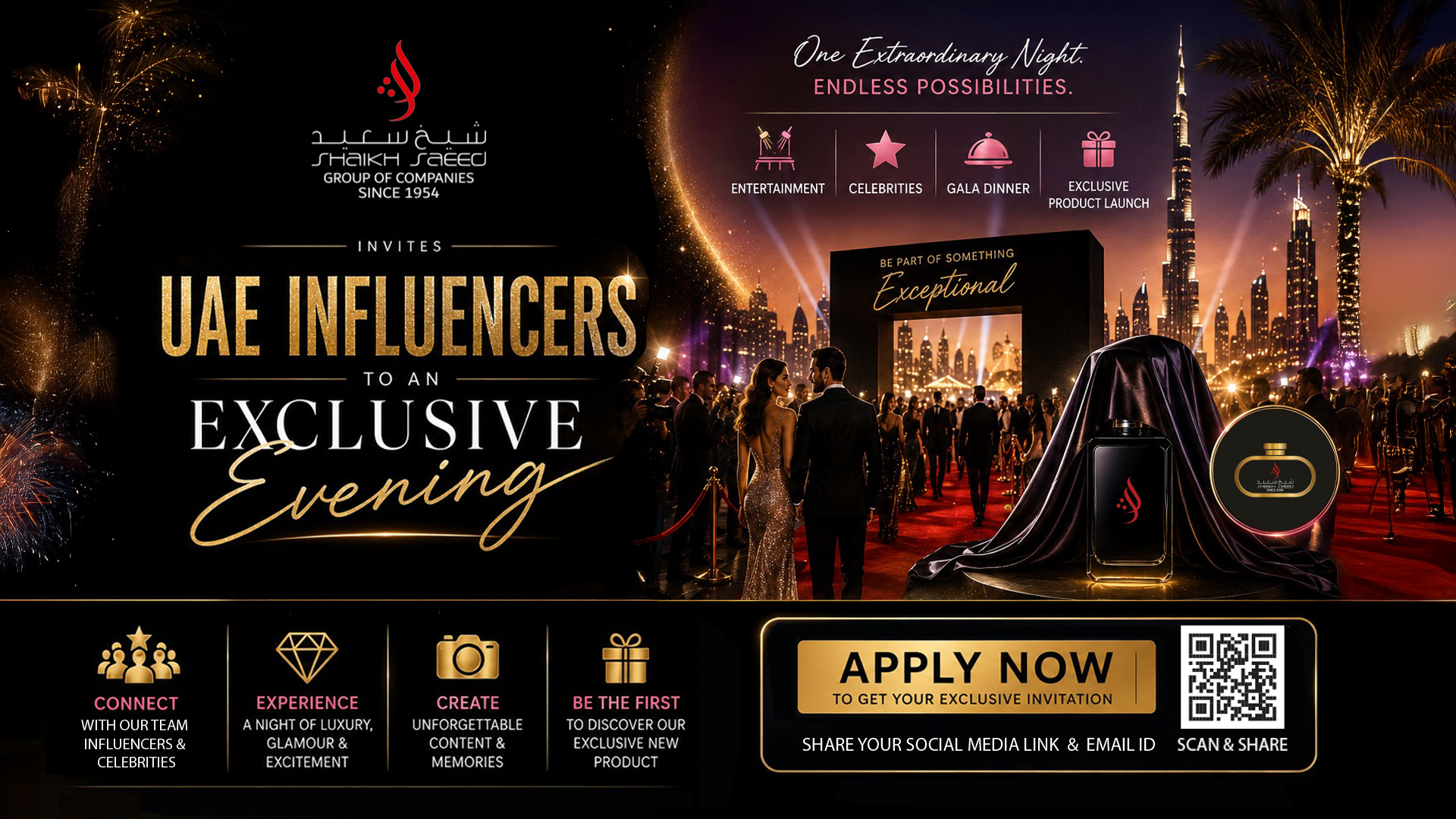Shaikh Mohd Saeed Influencers Night Celebration at Dubai UAE