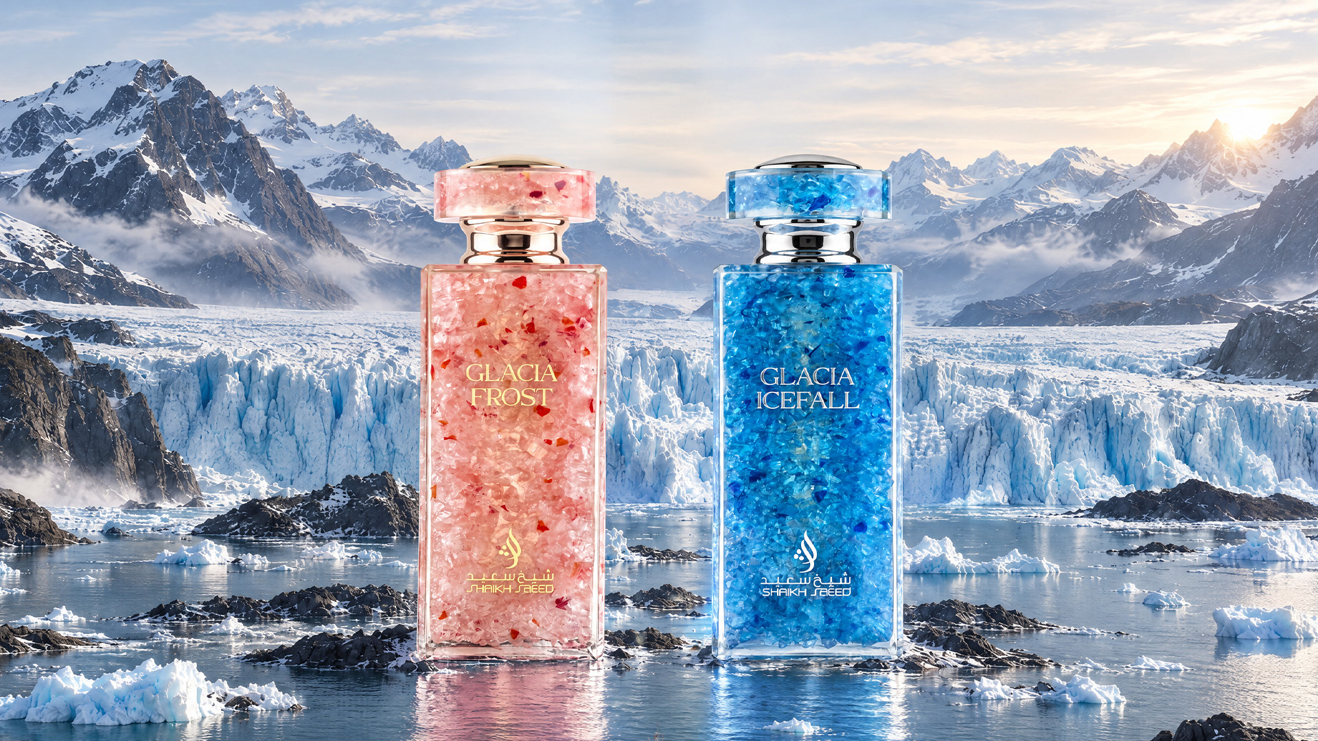 Shaikh Mohd Saeed's Glacia Frost & Glacia Icefall - Premium Perfume Collection Dubai UAE